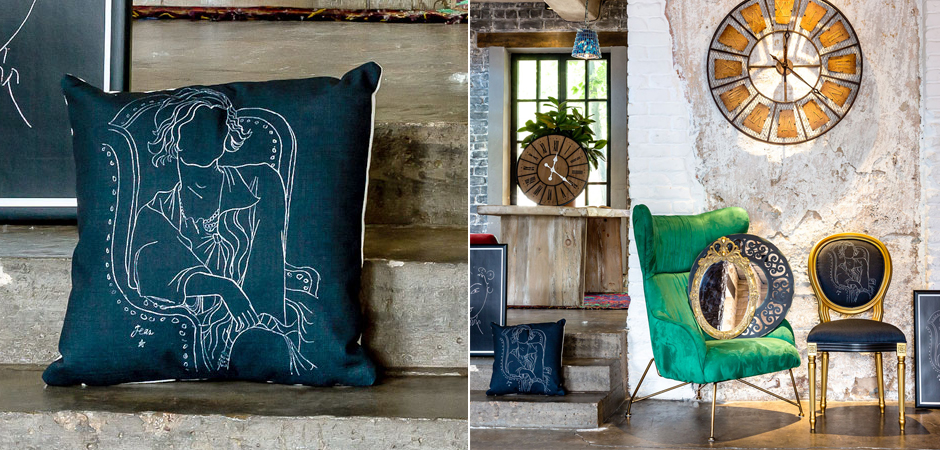 Декоративная подушка White Silhouette Coco Pillow - Loft-Concept в Твери