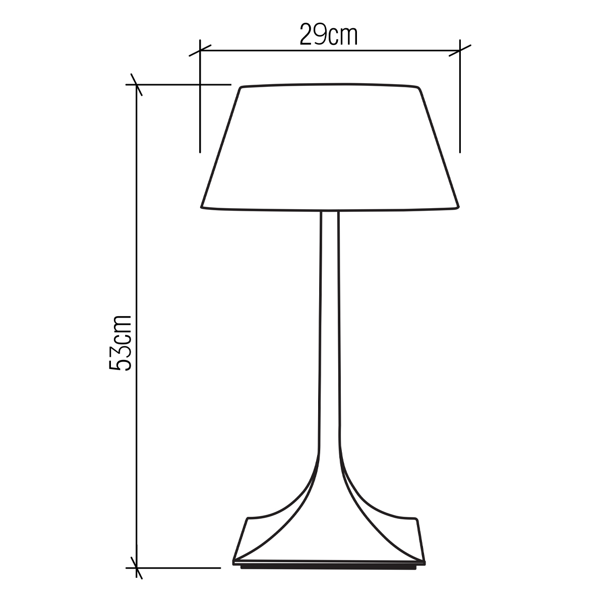 Настольная лампа со скошенным конусовидным абажуром и фигурной ножкой в цвете тик Accord Lighting в Твери