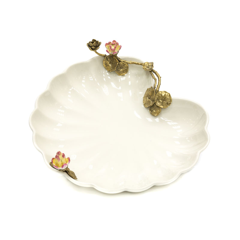 Блюдо Dish White Shell Бронза Белый Блюдо Dish White Shell Бронза Белый в Твери | Loft Concept