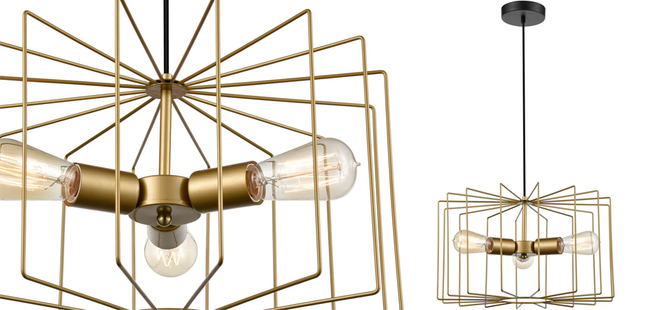 Люстра Cage Wire Color gold Люстра Cage Wire Color gold - Loft-Concept в Твери