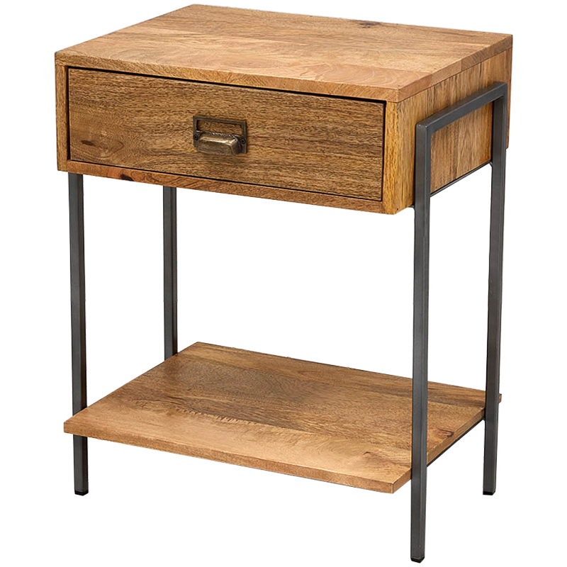 Тумбочка Dewi Loft Nightstand Древесина Латунь Черный Тумбочка Dewi Loft Nightstand Древесина Латунь Черный в Твери | Loft Concept