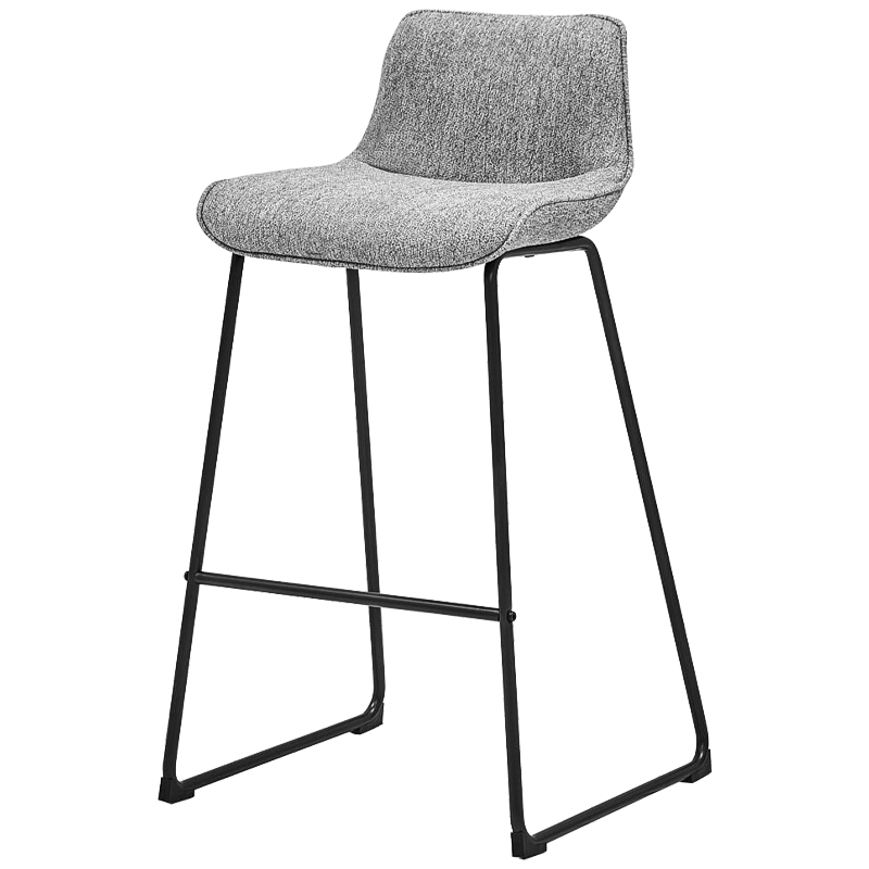 Барный стул Alonzo Bar Stool Gray Черный Светло-серый Барный стул Alonzo Bar Stool Gray Черный Светло-серый в Твери | Loft Concept