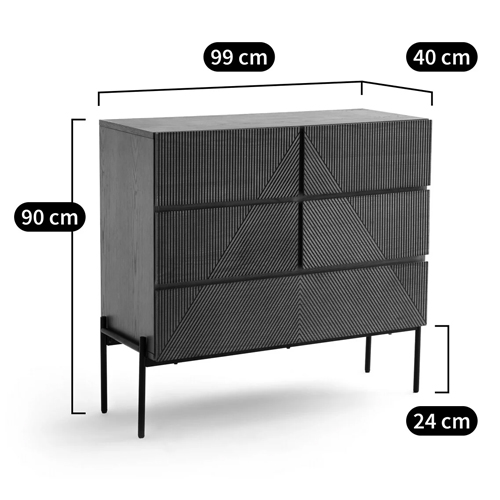 Комод с геометрическим рисунком на ящиках Anders Light Wood в Твери