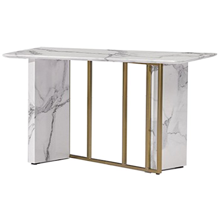 Консоль Marble Corner Белый Латунь Консоль Marble Corner Белый Латунь в Твери | Loft Concept