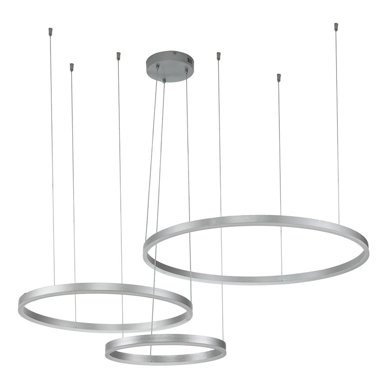 Подвесной светильник Neo Circles Triple Silver Серебряный Подвесной светильник Neo Circles Triple Silver Серебряный в Твери | Loft Concept