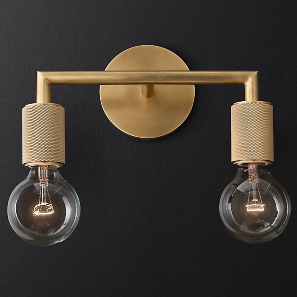 Бра RH Utilitaire Double Sconce Brass Латунь Бра RH Utilitaire Double Sconce Brass Латунь в Твери | Loft Concept