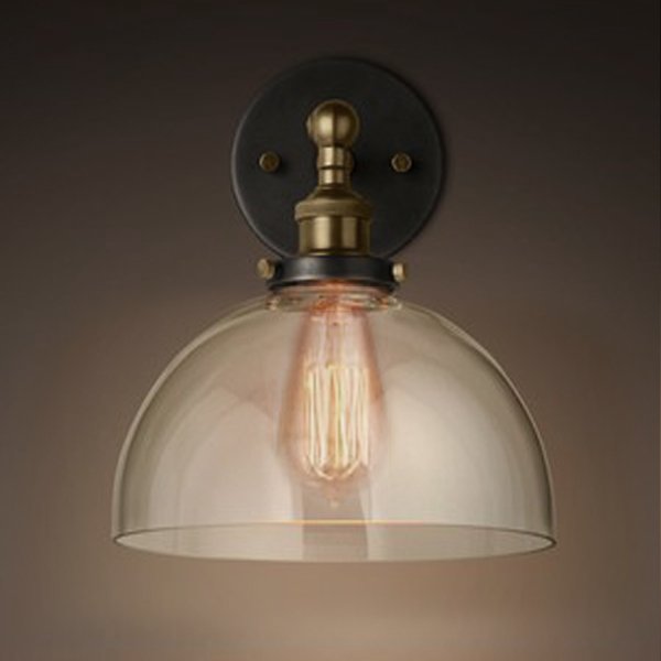 Бра Factory Filament Glass Dome Sconce Прозрачный Бронза Черный Бра Factory Filament Glass Dome Sconce Прозрачный Бронза Черный в Твери | Loft Concept