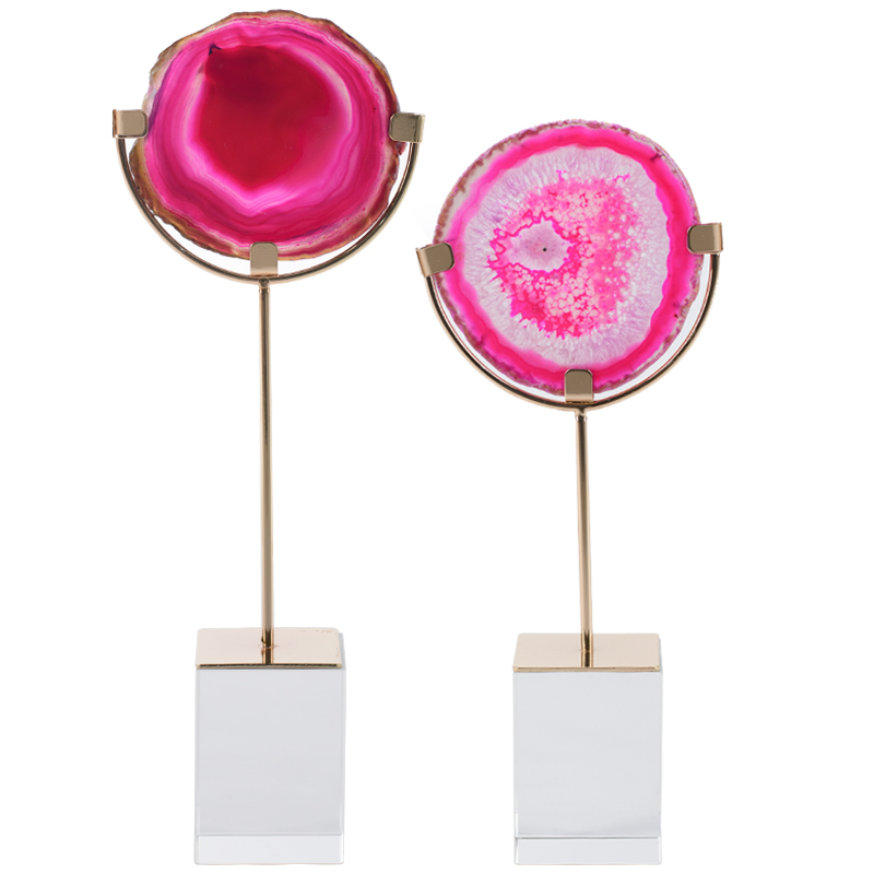 Комплект из 2-х статуэток AGATE DESIGN Pink Комплект из 2-х статуэток AGATE DESIGN Pink в Твери | Loft Concept