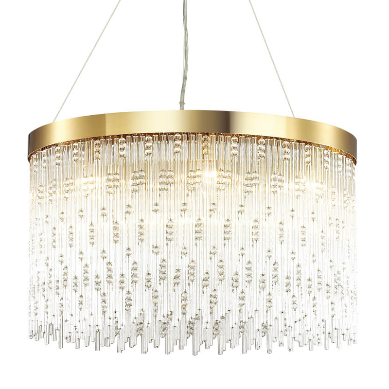 Люстра Hailstorm Rain Kerri Chandelier gold 60 Прозрачный (Transparent) Золотой Люстра Hailstorm Rain Kerri Chandelier gold 60 Прозрачный (Transparent) Золотой в Твери | Loft Concept