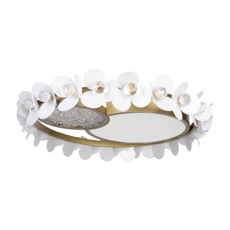 Потолочный светильник Белые Цветы White Flowers Ceiling lamp D 56 Белый Золотой Потолочный светильник Белые Цветы White Flowers Ceiling lamp D 56 Белый Золотой в Твери | Loft Concept