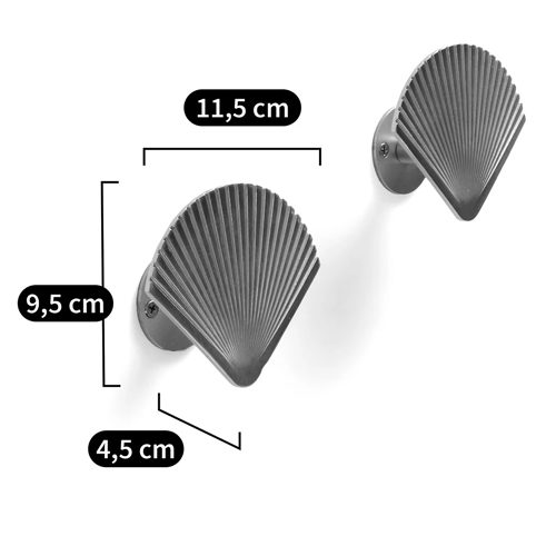 Комплект из 2-х настенных крючков из металла Shell Wall Hooks Комплект из 2-х настенных крючков из металла Shell Wall Hooks в Твери