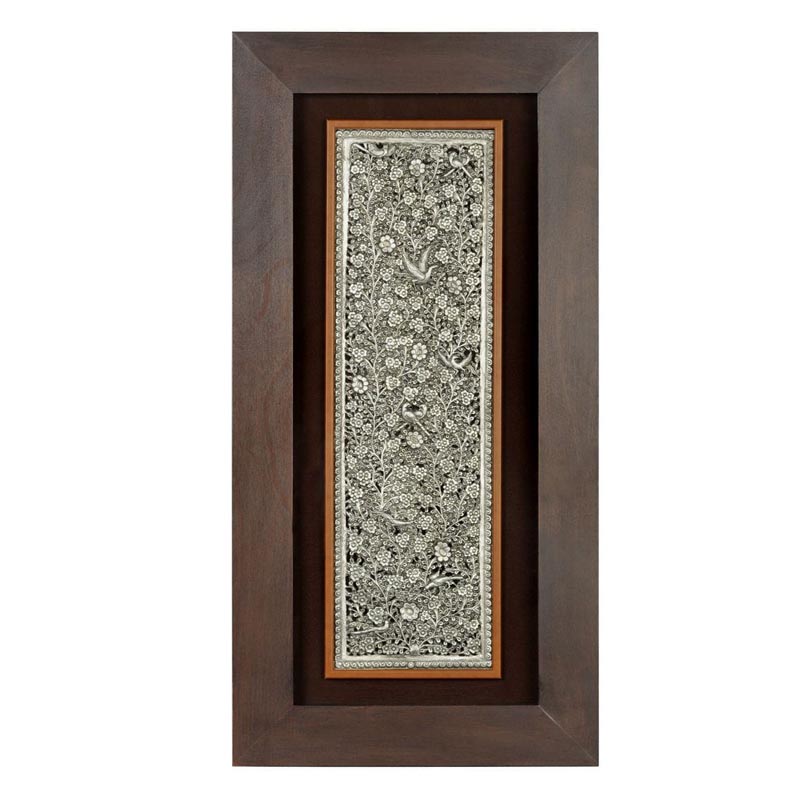 Панно Valene Silver Flowers 120 Черный Серебряный Коричневый Панно Valene Silver Flowers 120 Черный Серебряный Коричневый в Твери | Loft Concept