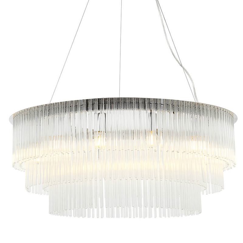 Люстра Harrison Chandelier chrome 12 lamp Хром Прозрачный Люстра Harrison Chandelier chrome 12 lamp Хром Прозрачный в Твери | Loft Concept