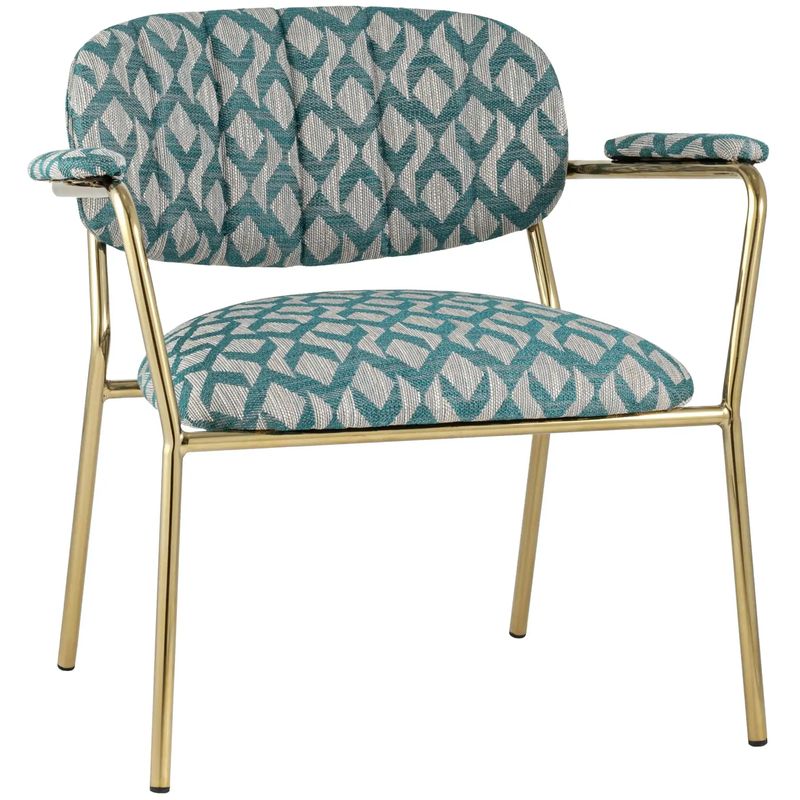 Полукресло Singer Chair Голубой Орнамент Голубой пастельный Золотой Полукресло Singer Chair Голубой Орнамент Голубой пастельный Золотой в Твери | Loft Concept