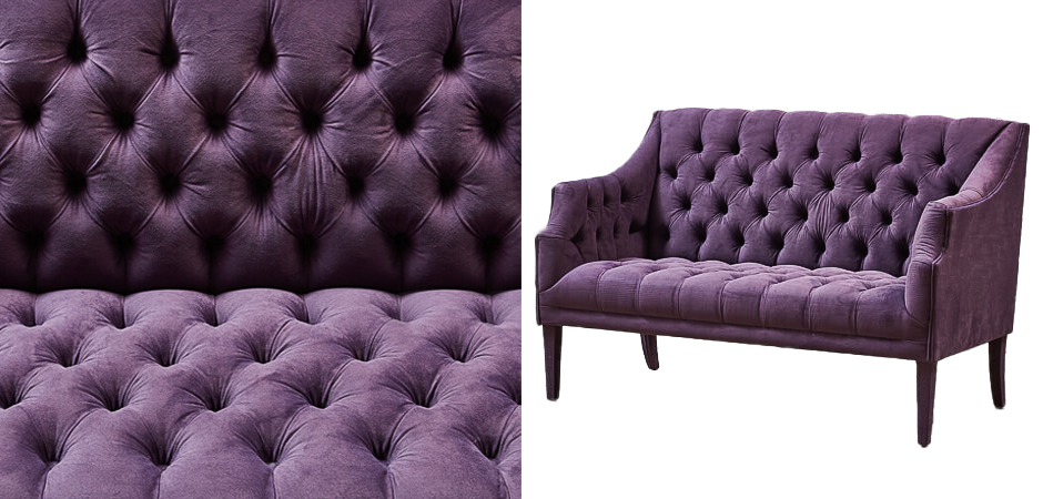 Диван Morton Capitone Sofa лиловый лен Диван Morton Capitone Sofa лиловый лен - Loft-Concept в Твери
