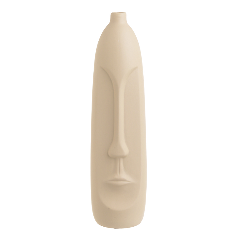 Ваза Face Ceramic Vase Бежевый Ваза Face Ceramic Vase Бежевый в Твери | Loft Concept