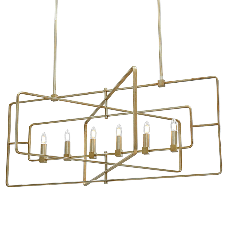 Люстра Macleod Linear Chandelier Золотой Люстра Macleod Linear Chandelier Золотой в Твери | Loft Concept