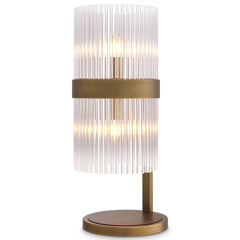 Настольная лампа Eichholtz Table Lamp Carnero Прозрачное Стекло Латунь Настольная лампа Eichholtz Table Lamp Carnero Прозрачное Стекло Латунь в Твери | Loft Concept