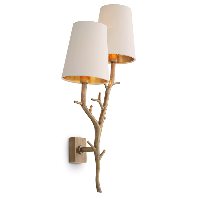 Бра Eichholtz Wall Lamp Syracuse Латунь Белый Бра Eichholtz Wall Lamp Syracuse Латунь Белый в Твери | Loft Concept
