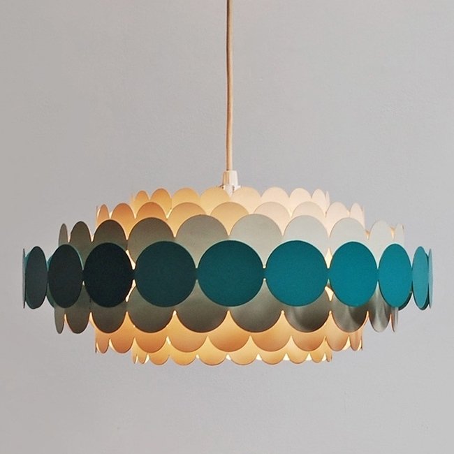 Люстра Doria Leuchten hanging lamp Бирюзовый Белый Люстра Doria Leuchten hanging lamp Бирюзовый Белый в Твери | Loft Concept