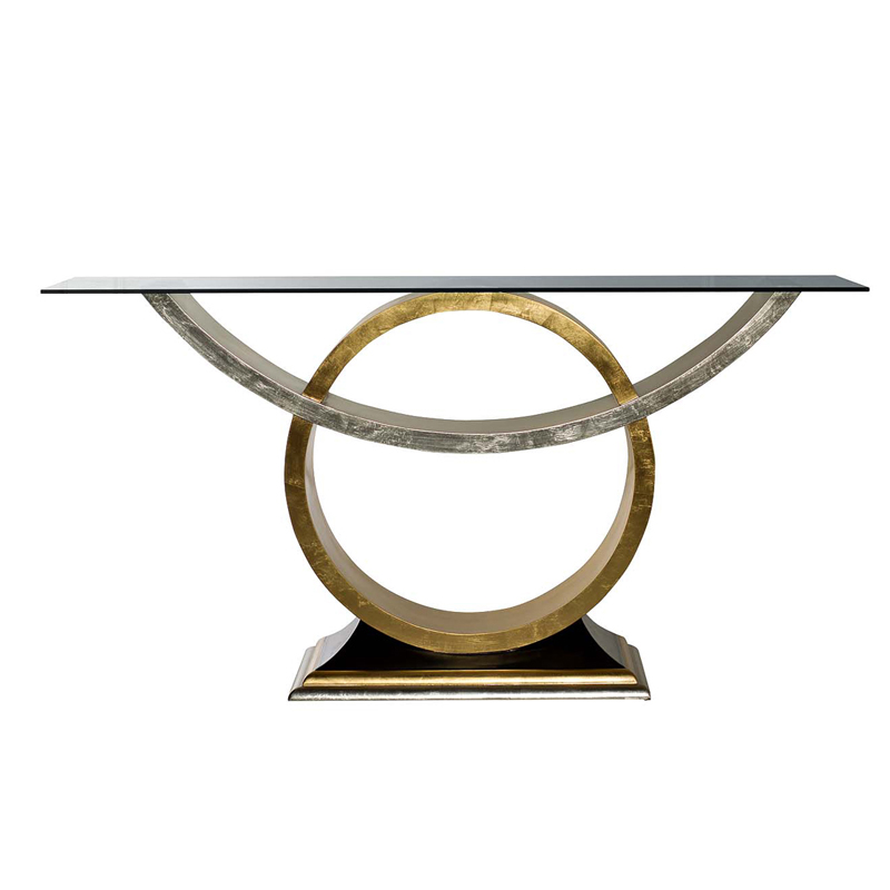Консоль Wooden Base Gold & Silver Золотой Серебро винтаж в Твери | Loft Concept 
