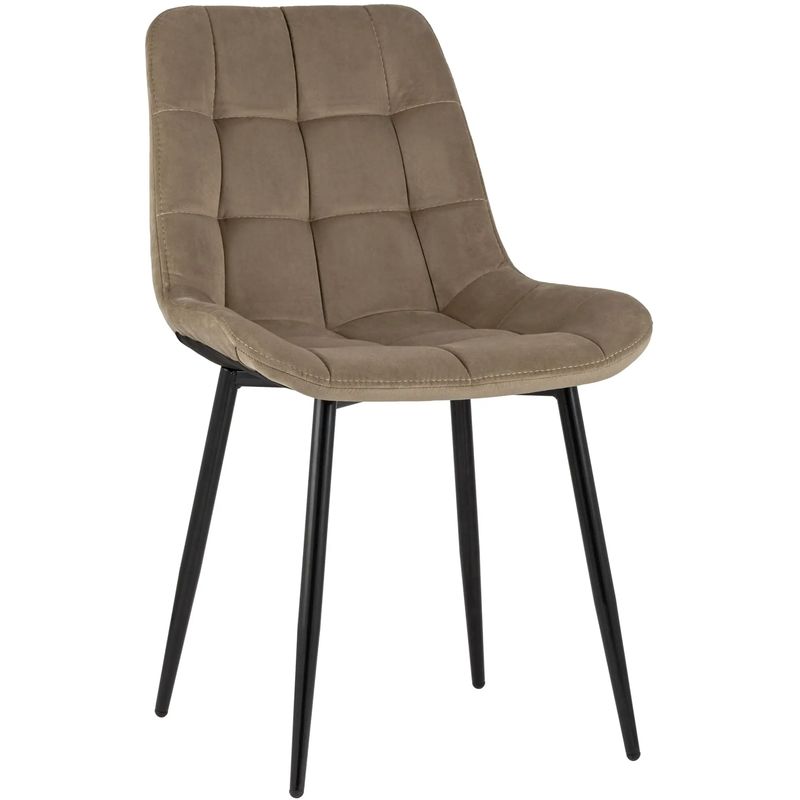 Стул NANCY Chair Коричневый Велюр Черные ножки Коричневый Черный Стул NANCY Chair Коричневый Велюр Черные ножки Коричневый Черный в Твери | Loft Concept