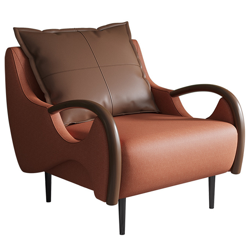 Кресло Oliwier Orange Armchair Оранжевый Коричневый в Твери | Loft Concept 