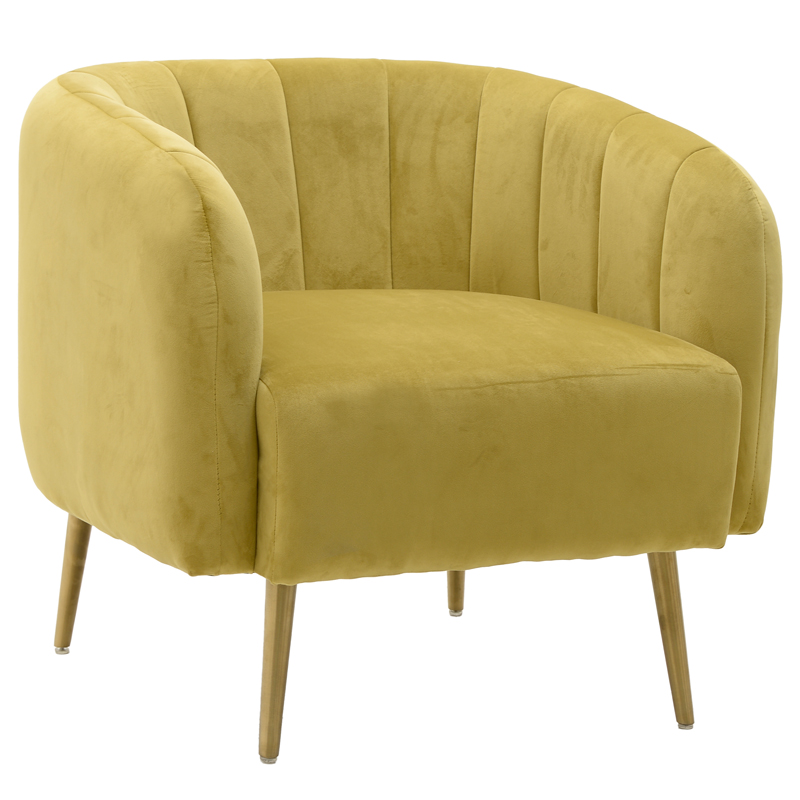 Кресло Donsia Armchair yellow Желтый Золотой Кресло Donsia Armchair yellow Желтый Золотой в Твери | Loft Concept