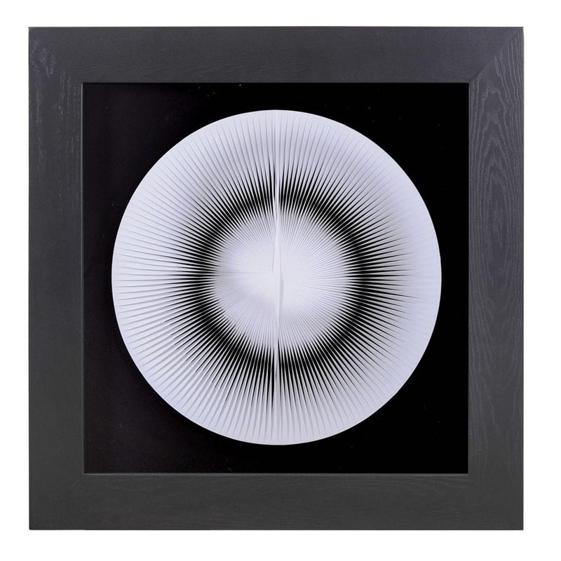 Панно Guinevere optical circle Серебряный Черный Панно Guinevere optical circle Серебряный Черный в Твери | Loft Concept