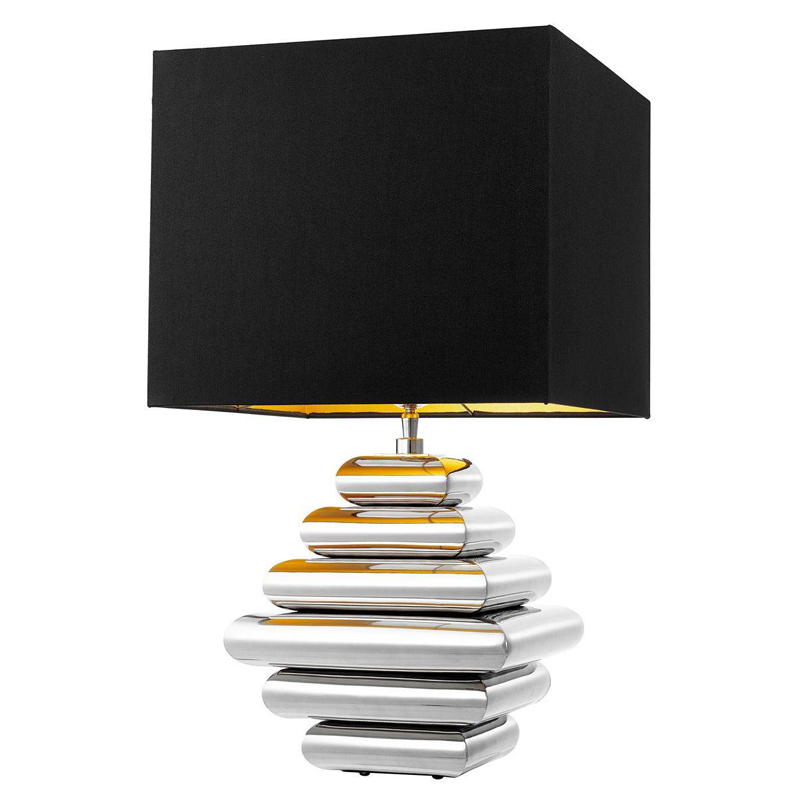 Настольная лампа Eichholtz Table Lamp Belmond Никель Черный Настольная лампа Eichholtz Table Lamp Belmond Никель Черный в Твери | Loft Concept