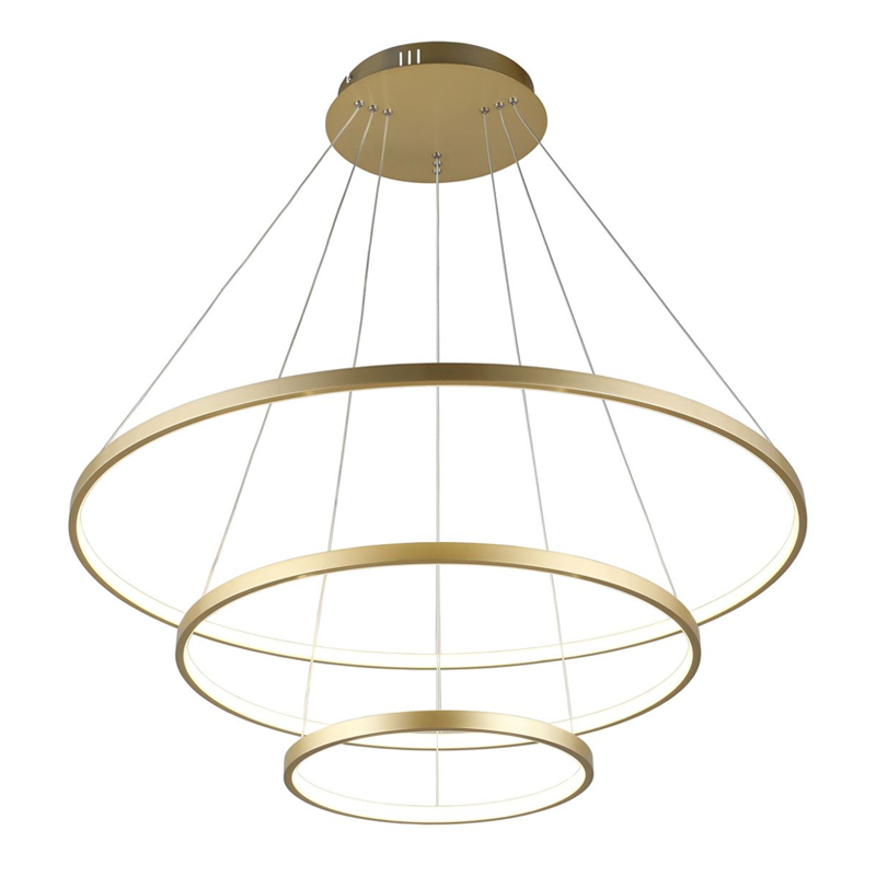 Люстра Ring Horizontal Trio Gold Золотой Люстра Ring Horizontal Trio Gold Золотой в Твери | Loft Concept