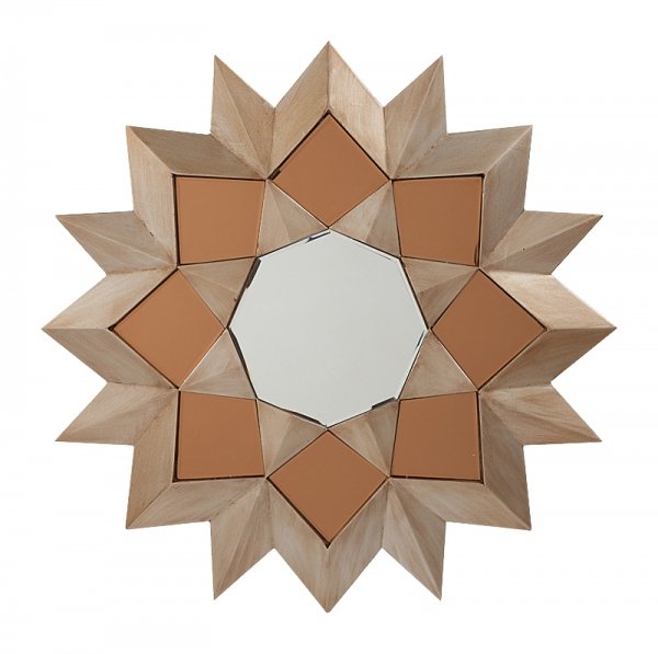 Зеркало-солнце Polygonal Sun Коричневый Зеркало-солнце Polygonal Sun Коричневый в Твери | Loft Concept