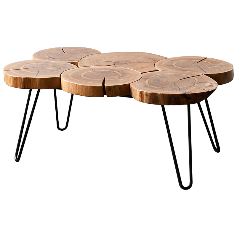 Кофейный стол Harun Industrial Metal Rust Coffee Table Коричневый Черный в Твери | Loft Concept 