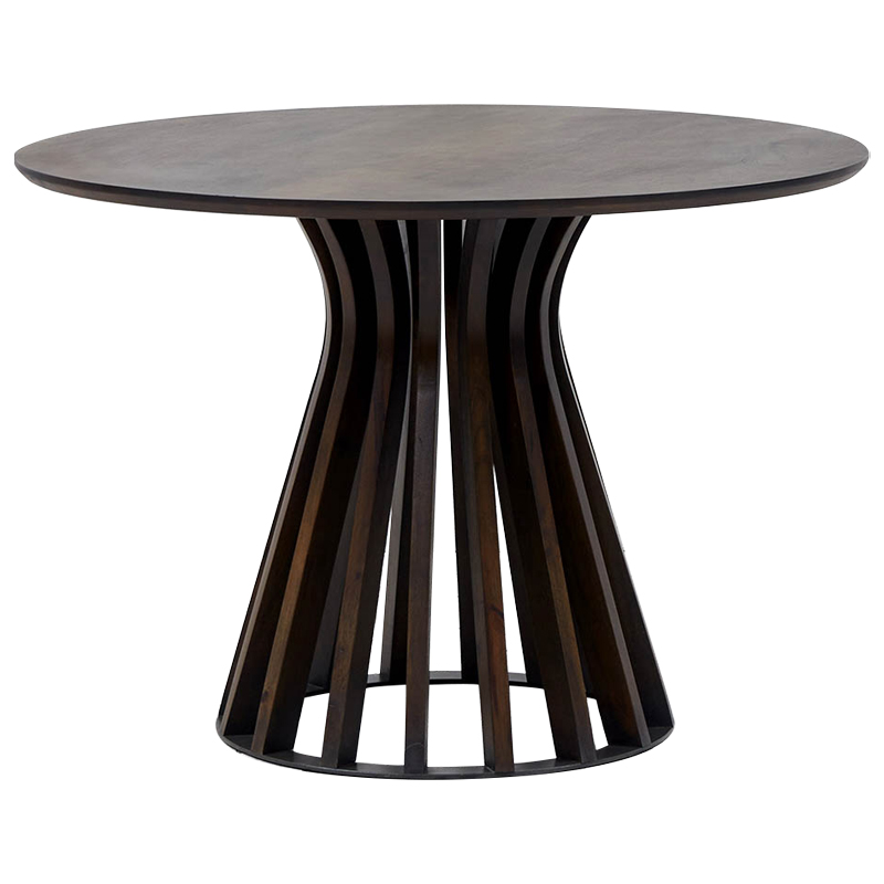 Обеденный круглый стол Seamus Brown Wood Dining Table Коричневый Обеденный круглый стол Seamus Brown Wood Dining Table Коричневый в Твери | Loft Concept