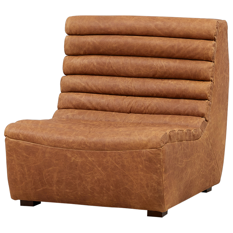 Модульное кожаное кресло Beaumont Lounge Leather Armchair Коричневый Модульное кожаное кресло Beaumont Lounge Leather Armchair Коричневый в Твери | Loft Concept