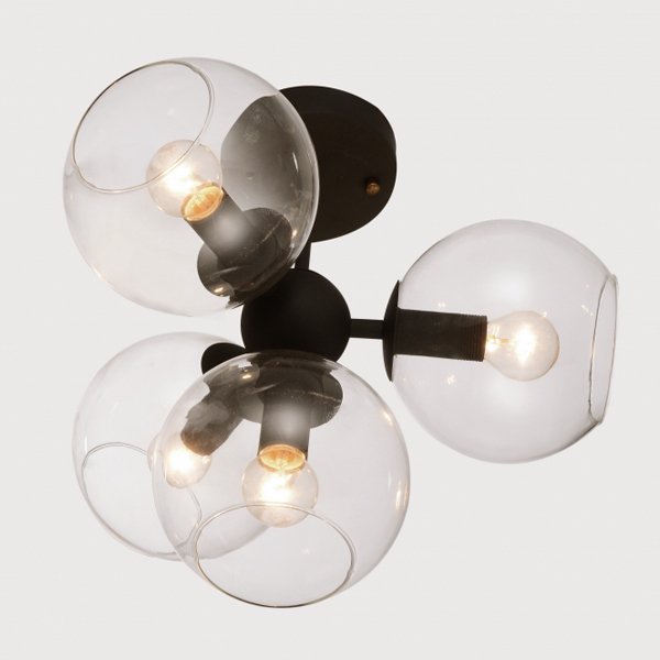 Потолочный светильник Sphere Cumulus Glass Top Черный Потолочный светильник Sphere Cumulus Glass Top Черный в Твери | Loft Concept