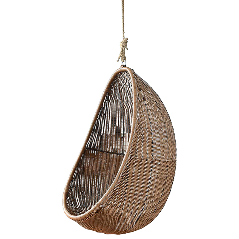 Кресло Wicker Egg Chair Коричневый Кресло Wicker Egg Chair Коричневый в Твери | Loft Concept