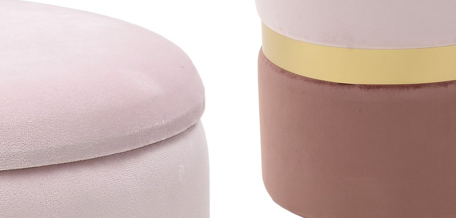 Комплект пуфов Golden Belt Soft Pink & Deep Pink - Loft-Concept в Твери