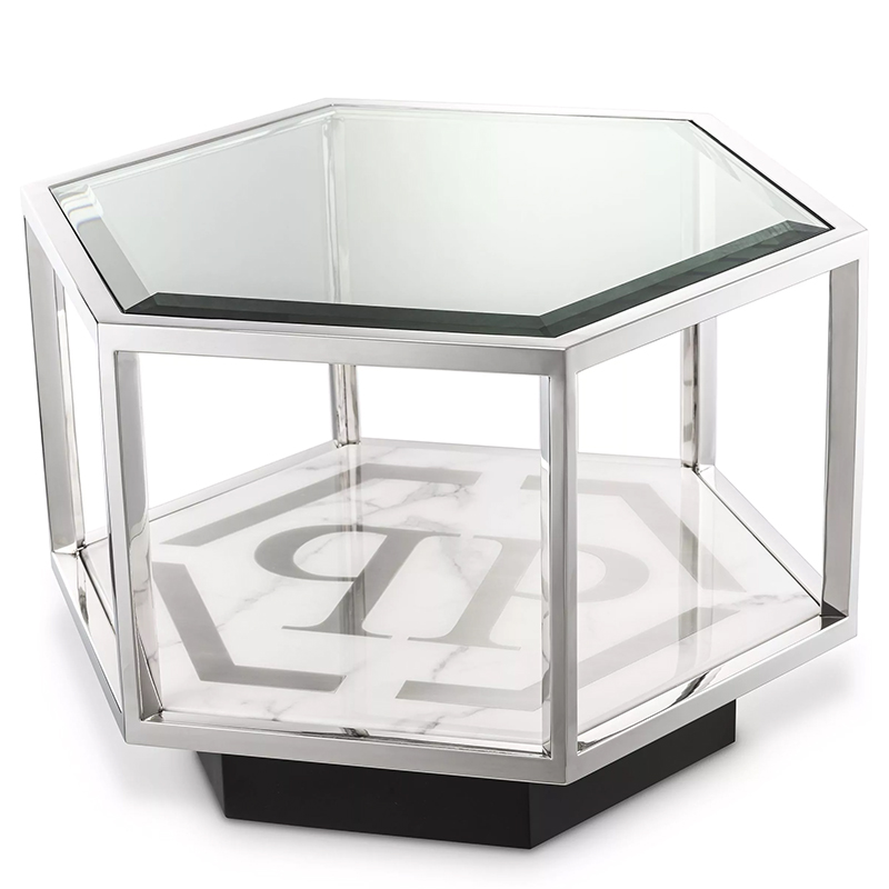 Приставной стол Philipp Plein Side Table Falcon View Chrome Хром Белый Мрамор Bianco Серый Черный Прозрачное Стекло Приставной стол Philipp Plein Side Table Falcon View Chrome Хром Белый Мрамор Bianco Серый Черный Прозрачное Стекло в Твери | Loft Concept