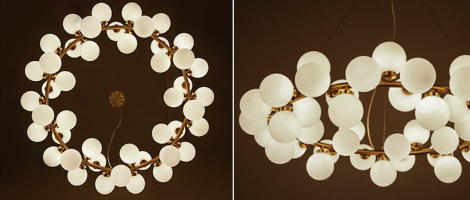 Люстра Milk Bubble Round Chandelier Люстра Milk Bubble Round Chandelier - Loft-Concept в Твери