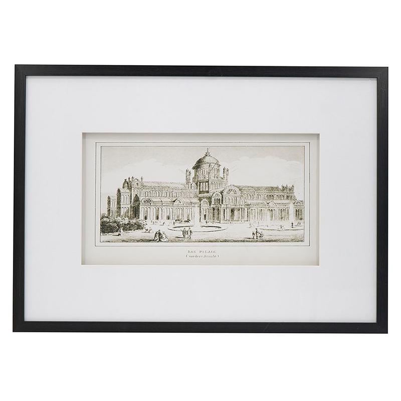 Картина с изображением здания Roman paintings Черный Картина с изображением здания Roman paintings Черный в Твери | Loft Concept