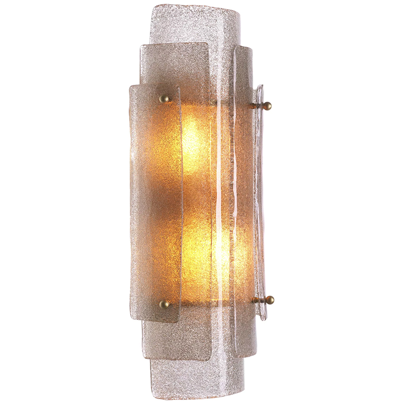 Бра Eichholtz Wall Lamp Sylvester Латунь Стекло Смок Бра Eichholtz Wall Lamp Sylvester Латунь Стекло Смок в Твери | Loft Concept