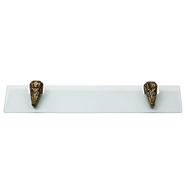 Полка для ванной Bronze Crocodile Heads Бронза Полка для ванной Bronze Crocodile Heads Бронза в Твери | Loft Concept