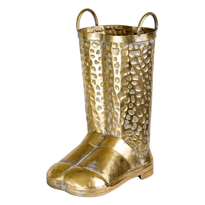 Ваза в форме сапог с рельефной текстурой и ручками Vase Boot Винтажное Темное Золото Ваза в форме сапог с рельефной текстурой и ручками Vase Boot Винтажное Темное Золото в Твери | Loft Concept