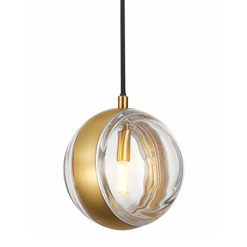 Подвесной светильник Leandra Hanging Lamp Латунь Прозрачное Стекло Подвесной светильник Leandra Hanging Lamp Латунь Прозрачное Стекло в Твери | Loft Concept