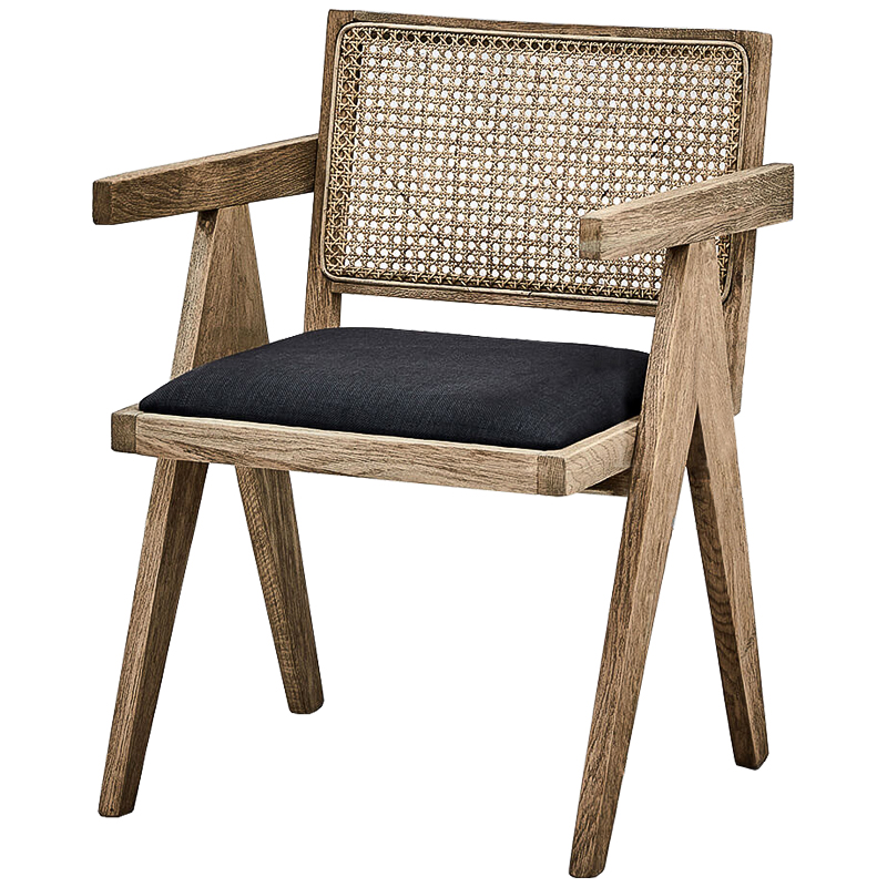 Стул Rattan Braid Stool Бежево-серый Графит Стул Rattan Braid Stool Бежево-серый Графит в Твери | Loft Concept