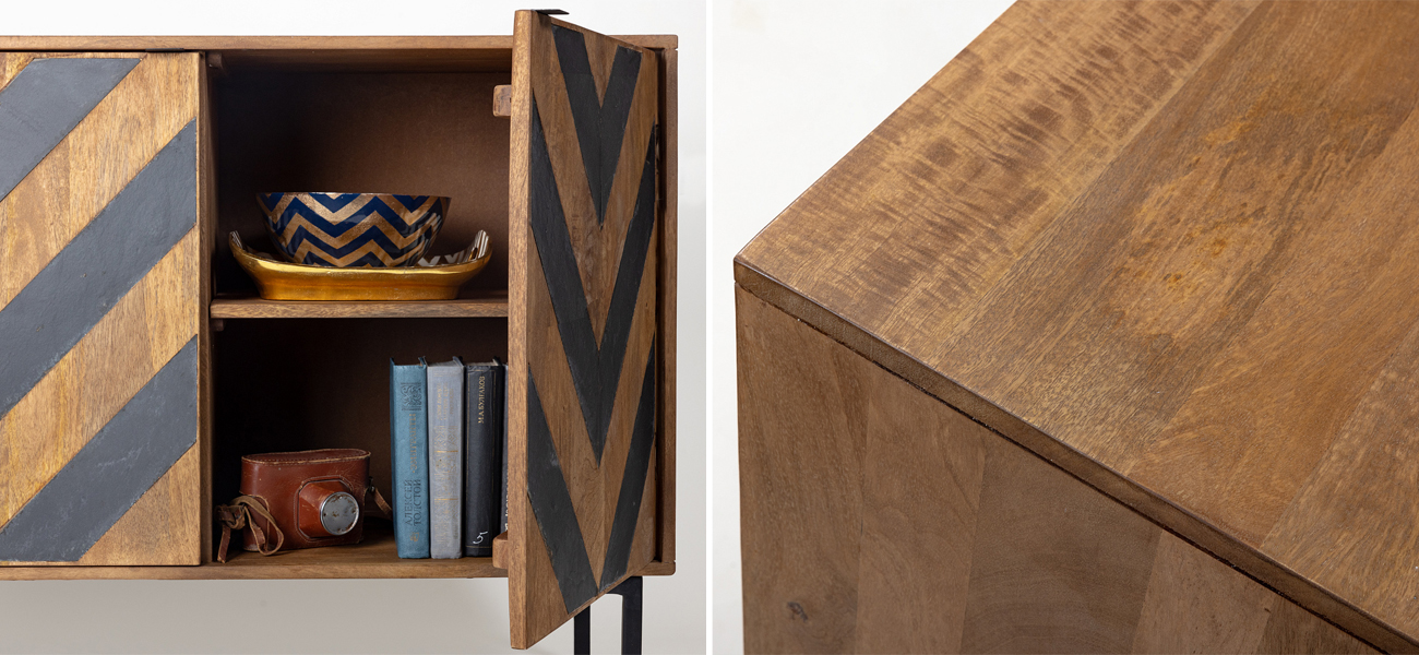 Распашной комод с узором на фасаде Zigzag - фото