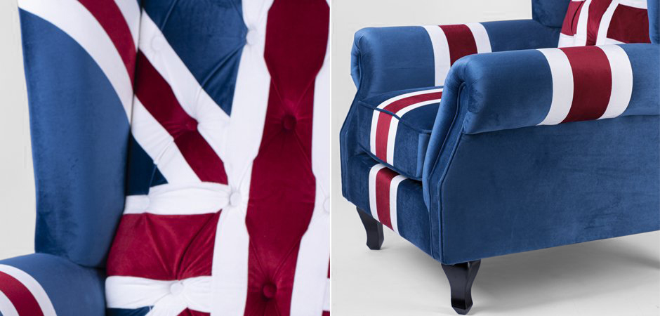 Кресло Armchair Union Jack velvet Кресло Armchair Union Jack velvet - Loft-Concept в Твери