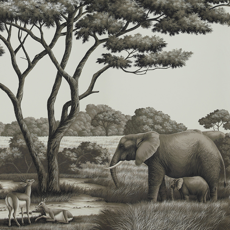 Обои ручная роспись African Savannah Colourway SC-94 on scenic paper Обои ручная роспись African Savannah Colourway SC-94 on scenic paper в Твери | Loft Concept