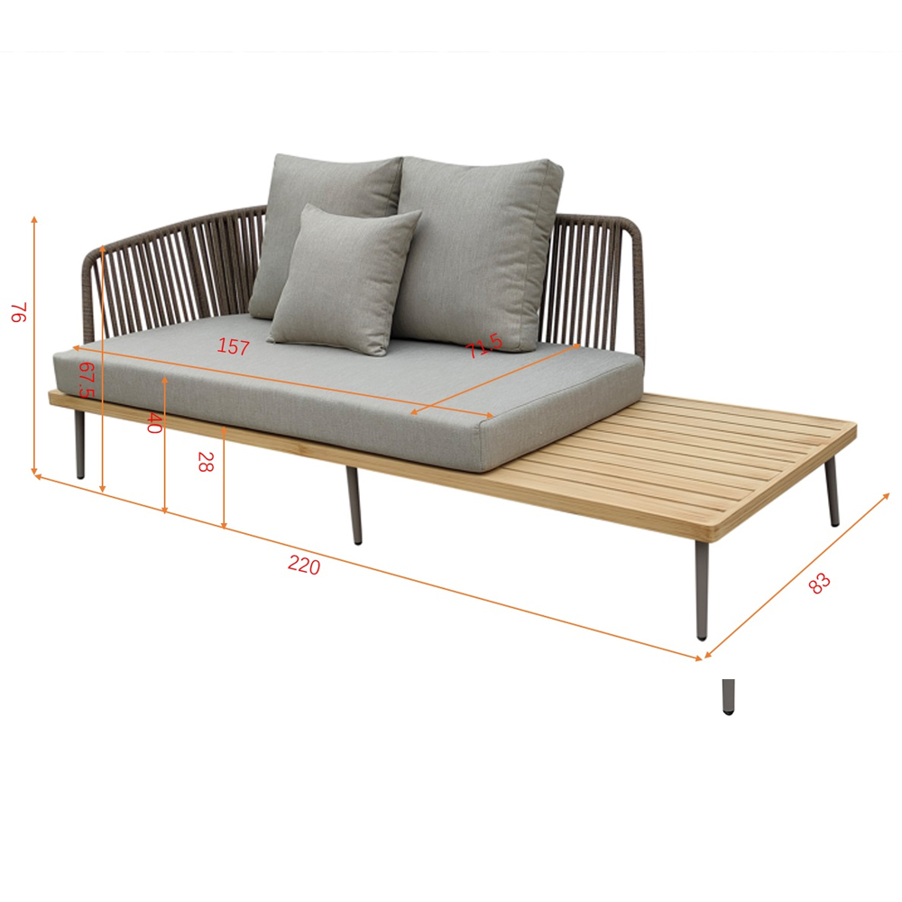 Диван трехместный уличный Street Comfort серый в Твери